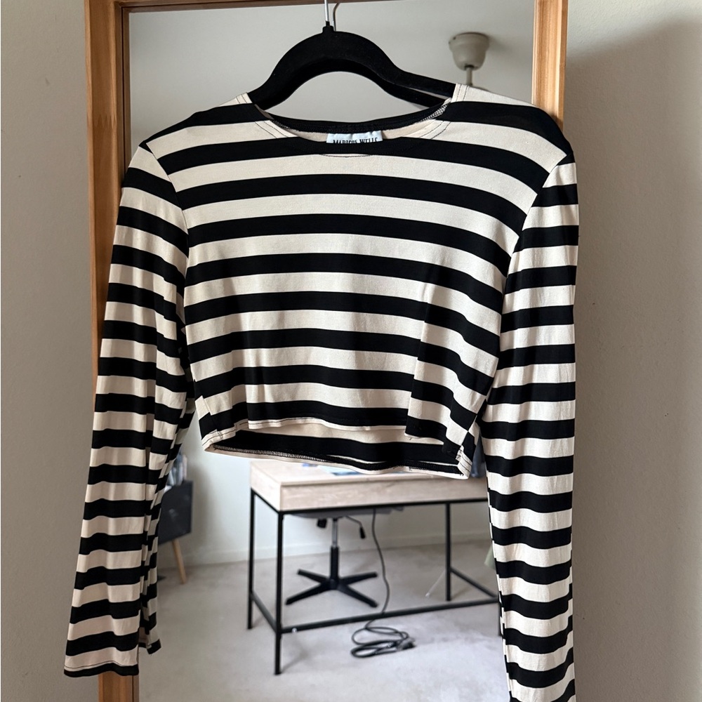 Black and White Striped long sleeve